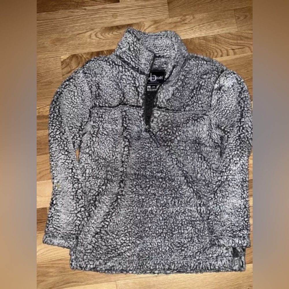Boxercraft Sherpa Quarter Zip Pullover light gray size small